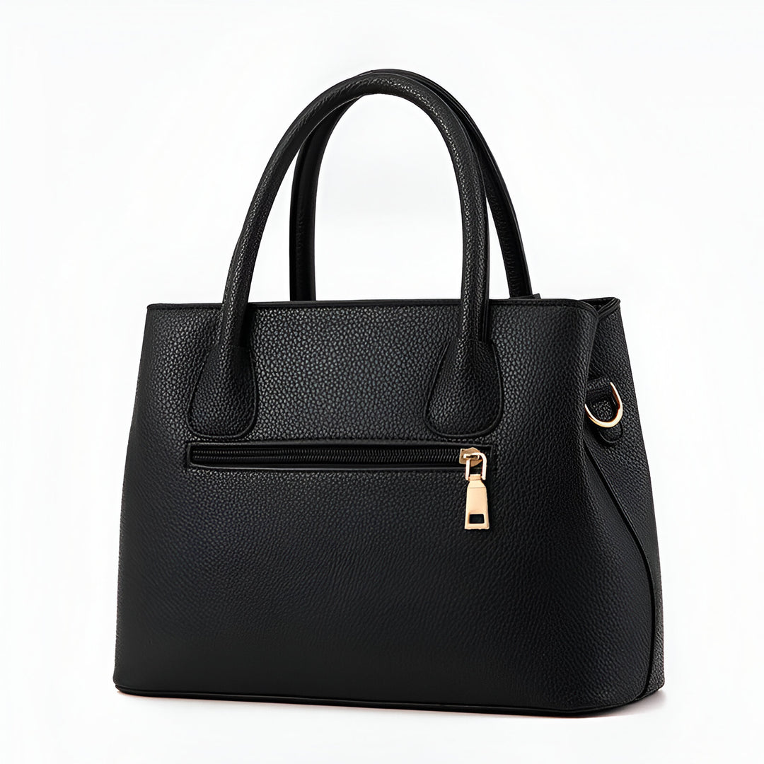 Damväska | Stor fyrkantig tote | Crossbody- och skuldra-väska | PU-läder