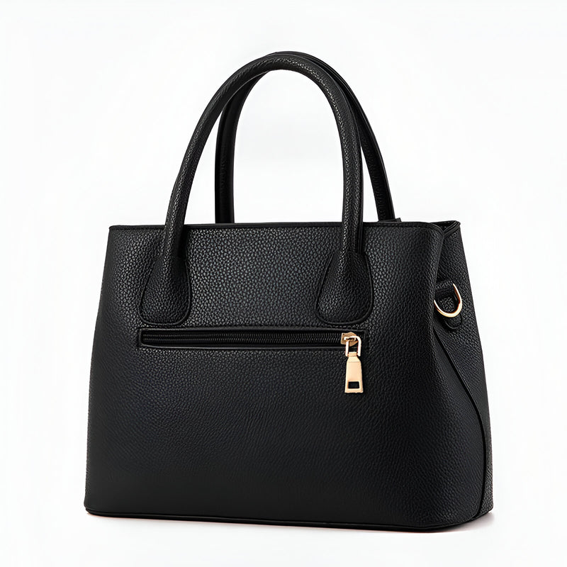 Damskinnväska | Stor Fyrkantig Tote | Crossbody & Axelväska | PU-läder