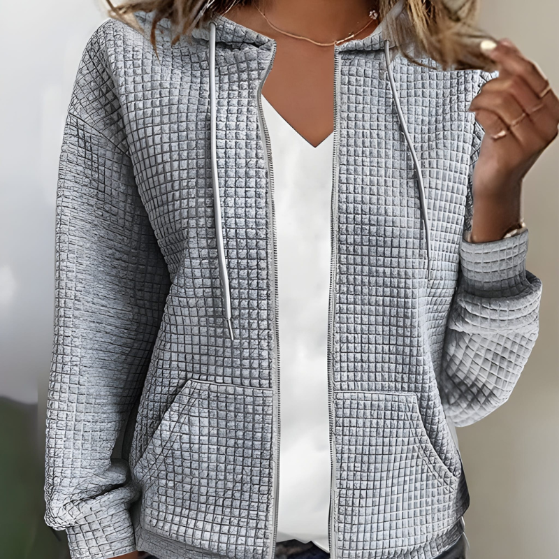 Vinterjacka Dam | Hoodie med Dragkedja | Casual Komfort