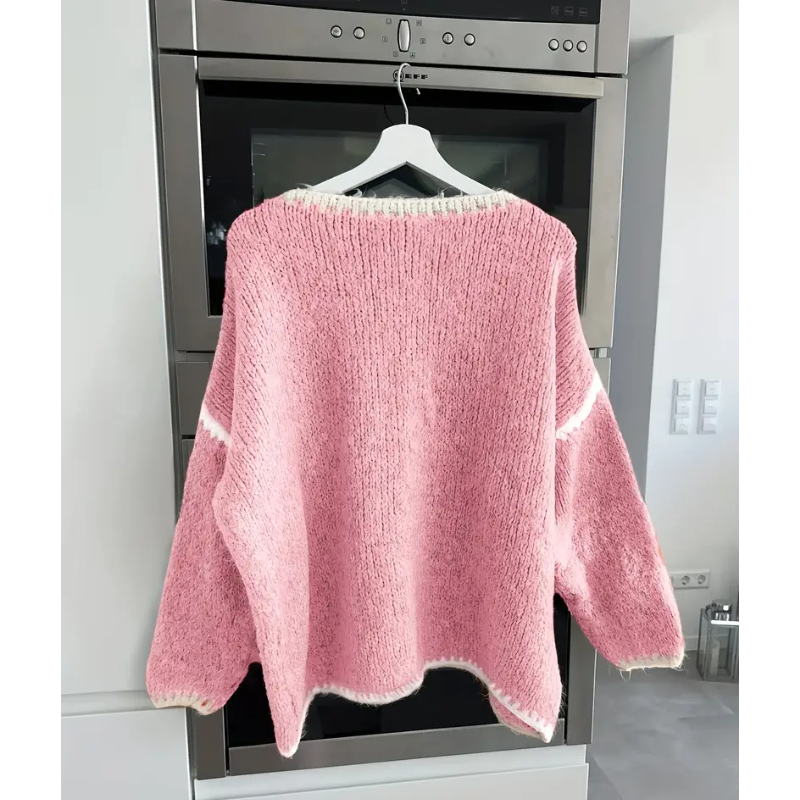 Stickad Tröja | Rundhalsad | Långärmad och Casual