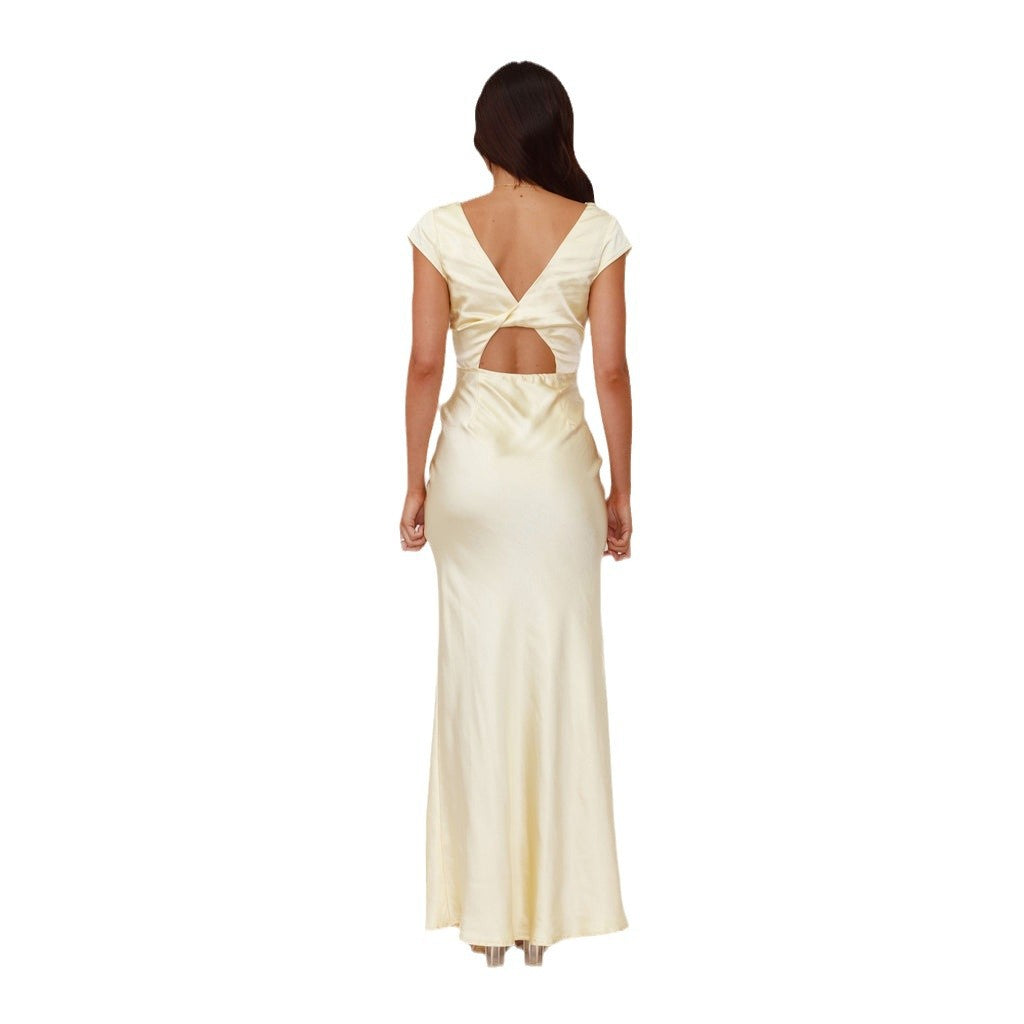 Dam Klänning | Elegant | Djup V-ringning | Sommar