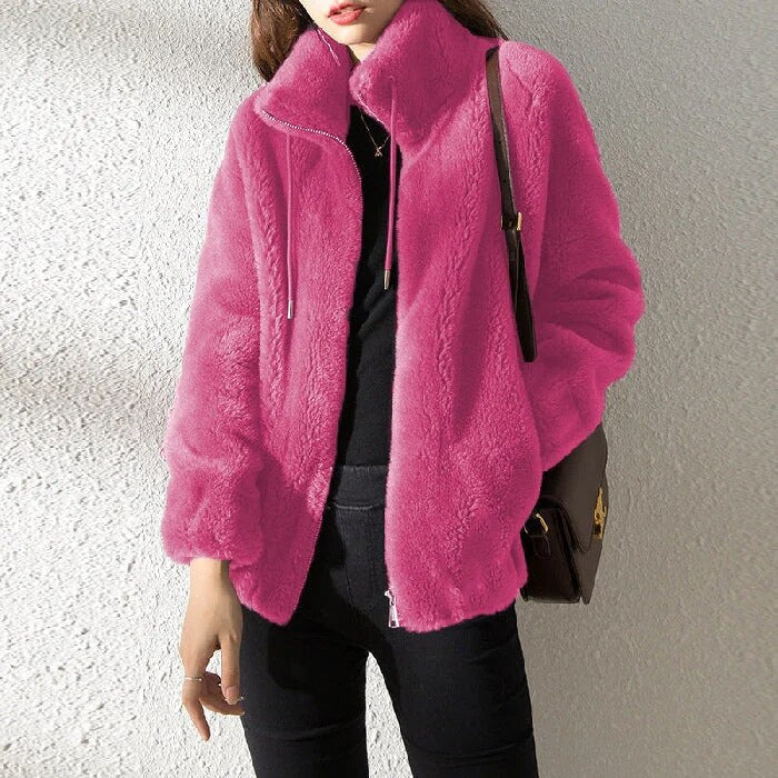 Damjacka | Elegant Värme | Lyxig Plush Look
