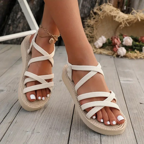 Damsandaler | Eleganta Remmar & Öppen Tå | Mellanhög Klack | EVA-material för Sommar