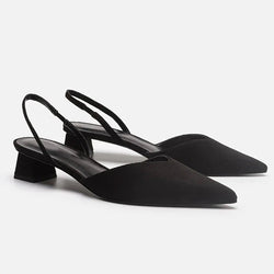 Kvinnor Sandaler | Spetsig Tå & Låg Klack | Bekväm Design | Elegant Sommarstil