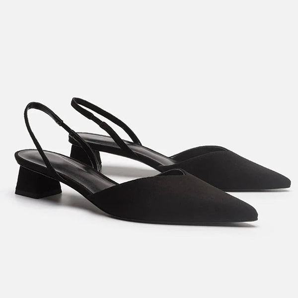 Kvinnor Sandaler | Spetsig Tå & Låg Klack | Bekväm Design | Elegant Sommarstil