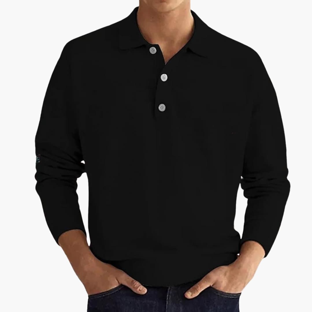 Herr Pikétröja | Elegant | Med Knappar | Sommar
