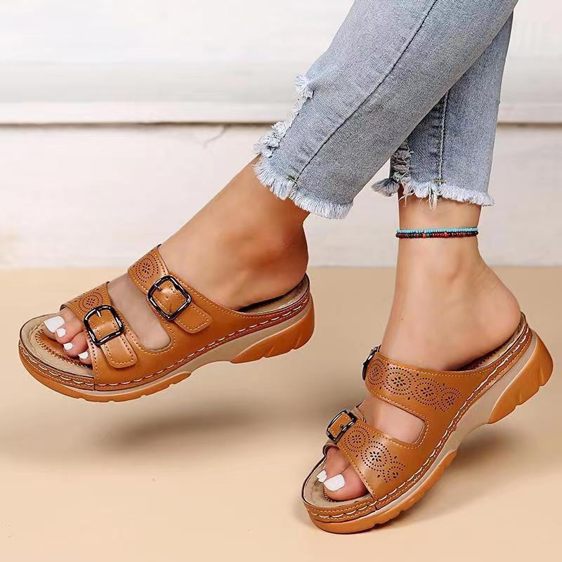 Dam Sandaler | Bekväma | Justerbara Spännen | Sommar