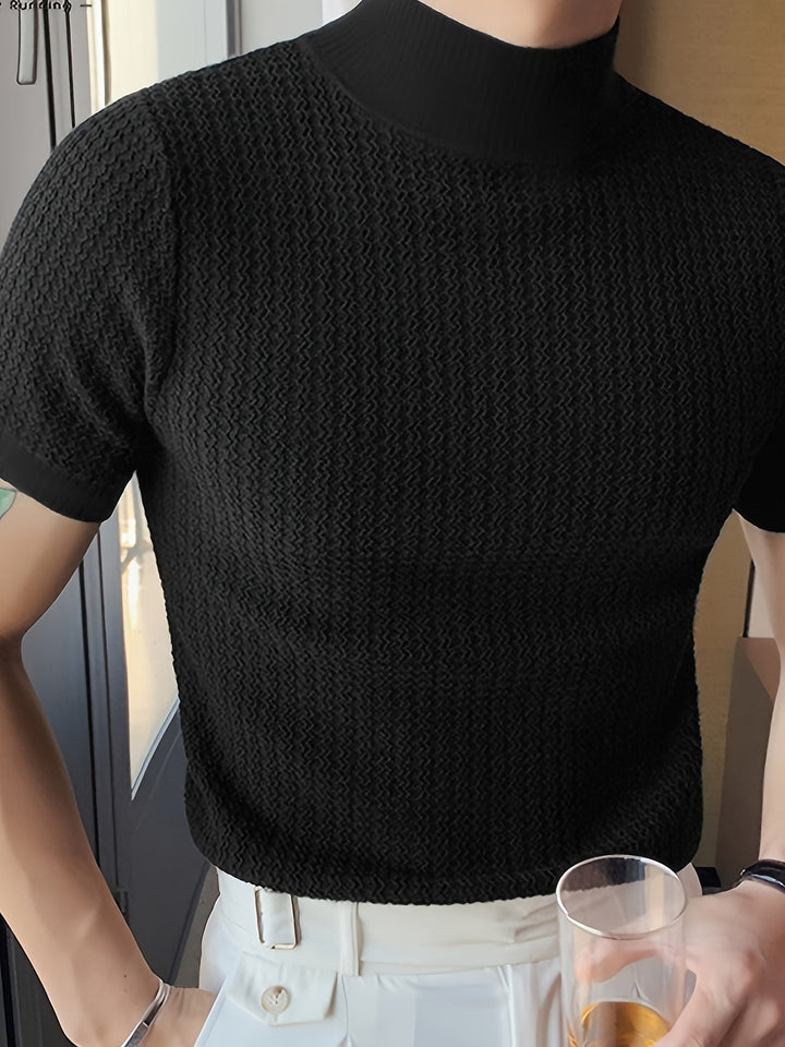 Herr T-shirt | Getailleerd | Hög Krage | Sommar