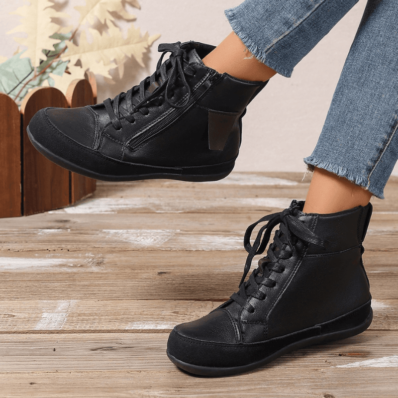 Dam Boots | Ankelhöga | Bekväma för Höst & Vinter | Imitationsläder