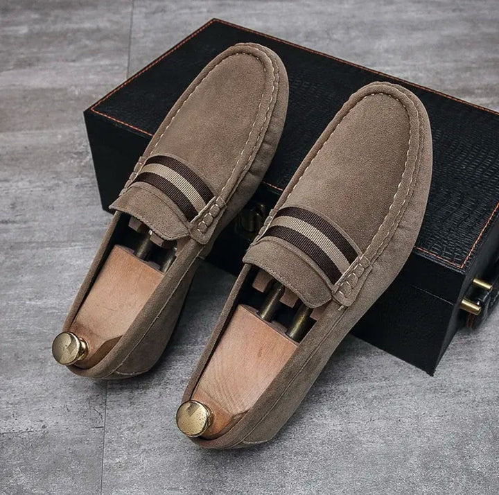 Herr Loafers | Slip-on Klassisk | Band Detalj | Sommar