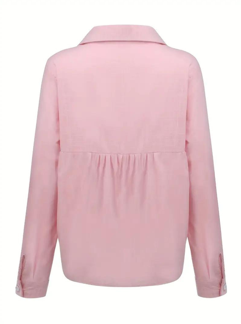 Dam Blus | Ledig Passform | Knappstängning | Sommar