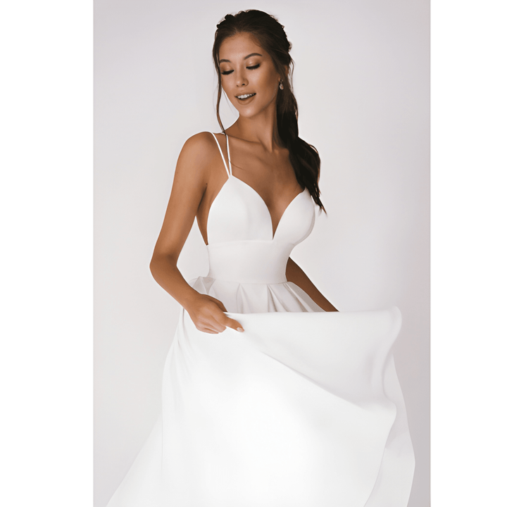 Festklänning Dam | Elegant V-Ringad Klänning | Formell Stil | Chic &amp; Sofistikerad