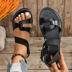 Damsandaler | Minimalistisk Design & Ankelrem | Lättvikt & Öppen Tå | Bekvämt Sommarsko