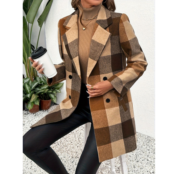 Vinterrock Dam | Vintage Kappa med Slag | Elegant Jacka