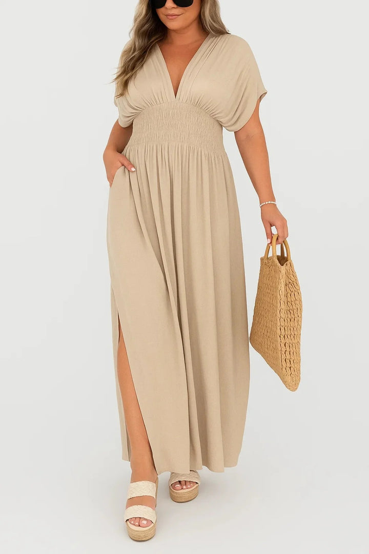 Dam Klänning | Elegant | V-ringning | Sommar