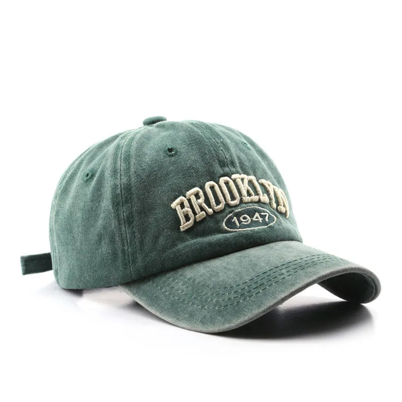 Baseballkeps för kvinnor | Justerbar passform | Broderad | Bomstickad struktur | Trendy streetstil