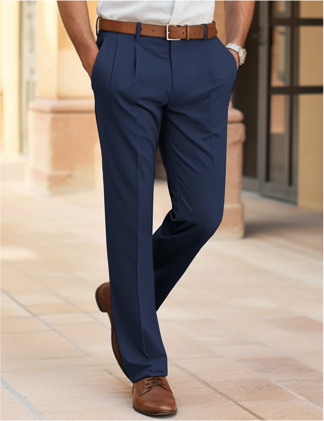 Herr Byxor | Slimfit | Pressveck | Sommar