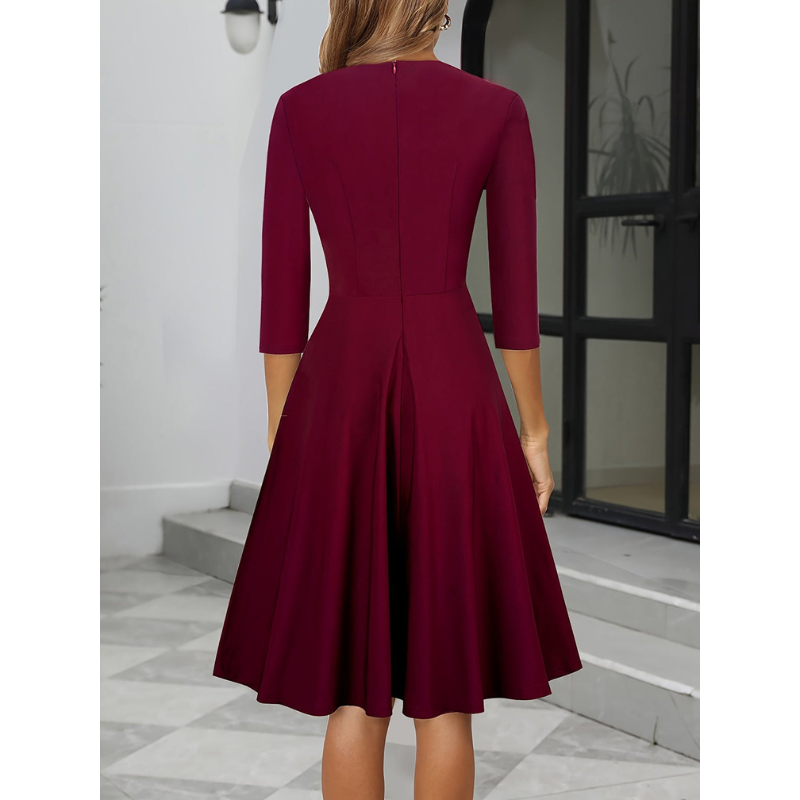 Festklänningar | Elegant Damklänning | Midi Aftonstil