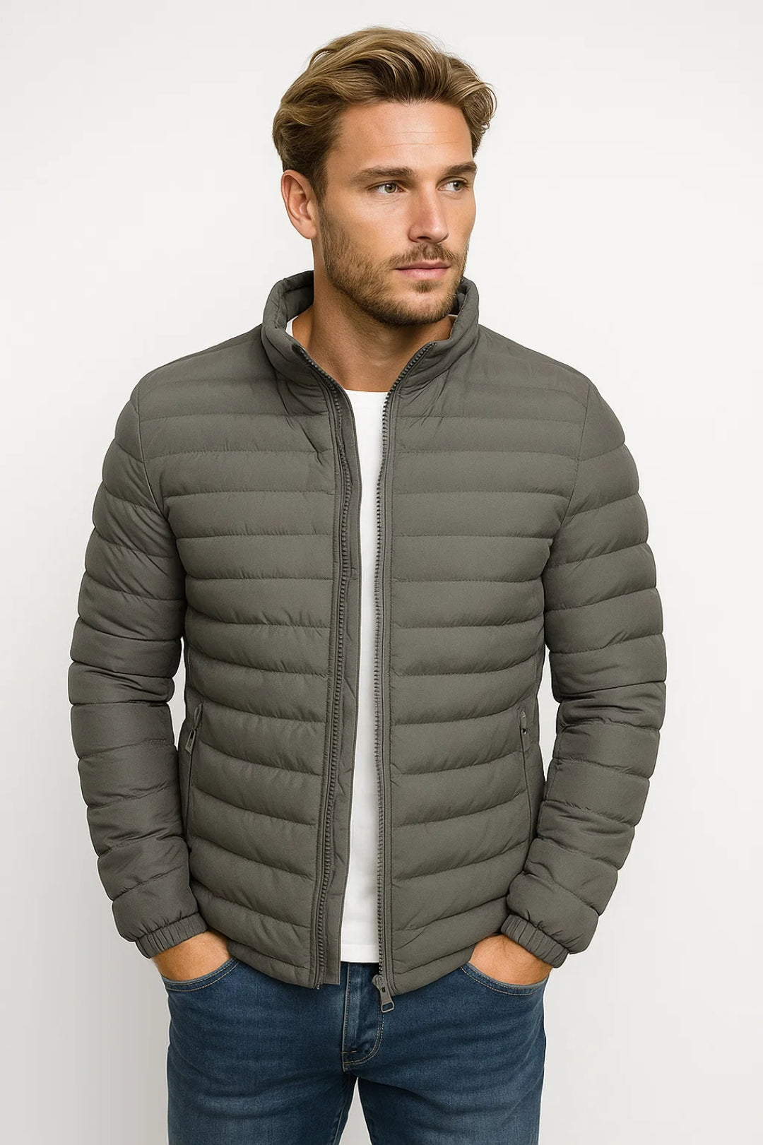 Herr Jacka | Slimfit Casual | Dragkedja | Komfort