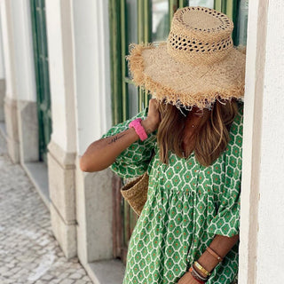 Sommarklänning för kvinnor | Lång modell | Elegant &amp; mångsidig stil | Korta ärmar