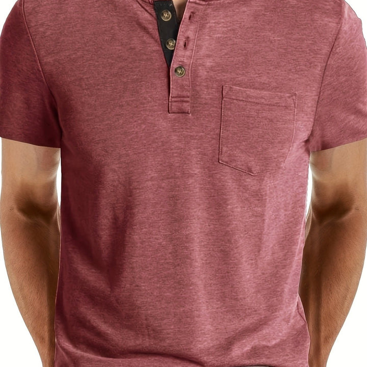 Herr T-shirt | Med Knappar | Med Knappar | Sommar