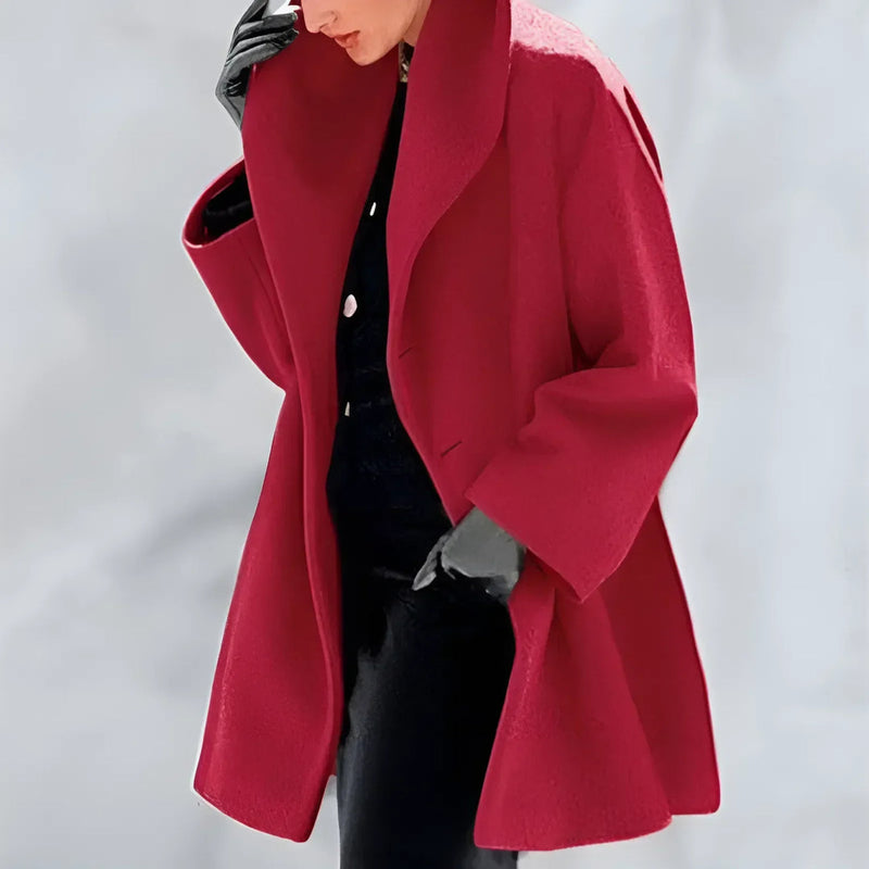Dam Vinterkappa | Elegant & Varm | Bekväm Oversized Passform | Polyester