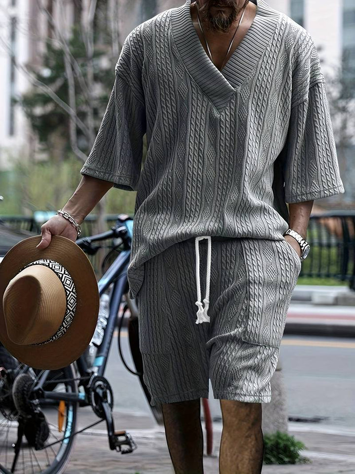 Herr Set | Tapered | V-hals | Sommar