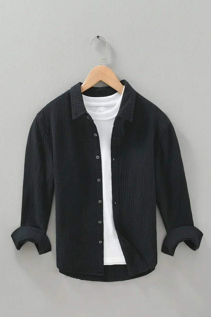Herr Skjorta | Casual Stil | Lång Ärm | Sommar