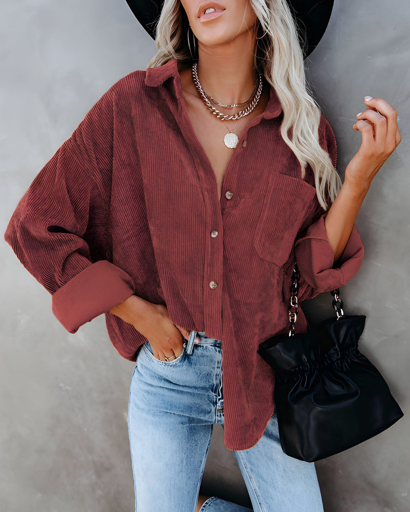 Vinterjacka Dam | Skjortjacka | Långärmad & Bekväm Overshirt