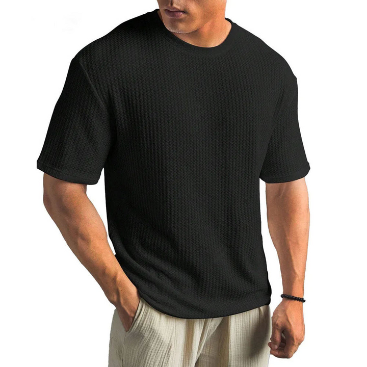 Herr T-shirt | Regular Struktur | Korta Ärmar | Sommar