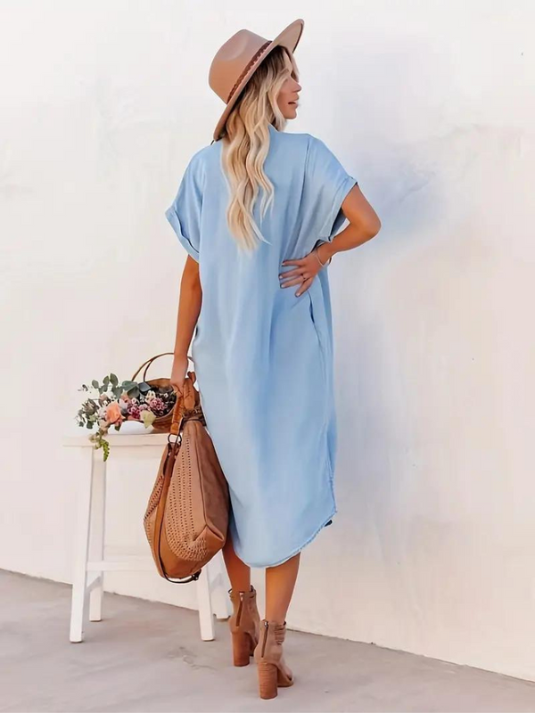 Dam Klänning | Oversized | Med Knappar | Sommar