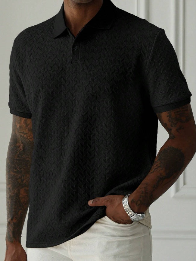 Herr Piké | Slimfit | Texturerad Design | Kort Ärm | Sommar