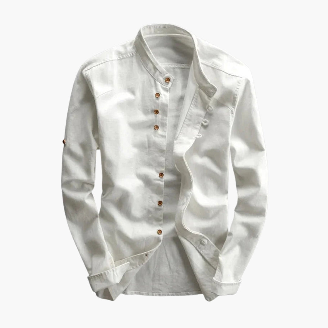 Herr Skjorta | Elegant | Med Knappar | Sommar