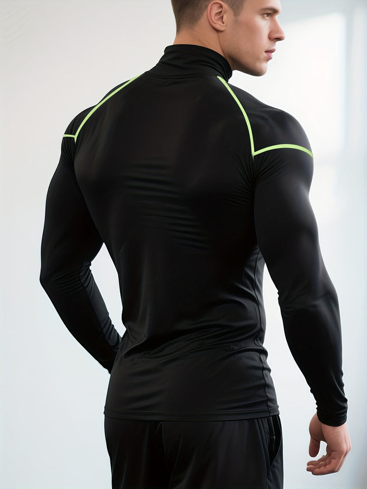 Herr T-shirt | Slimfit | Hög Krage | Sommar