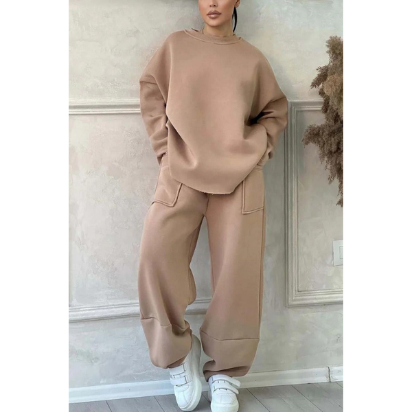 Oversized Sweat Set Dam | Rymliga Fickor och Stil | Kläder