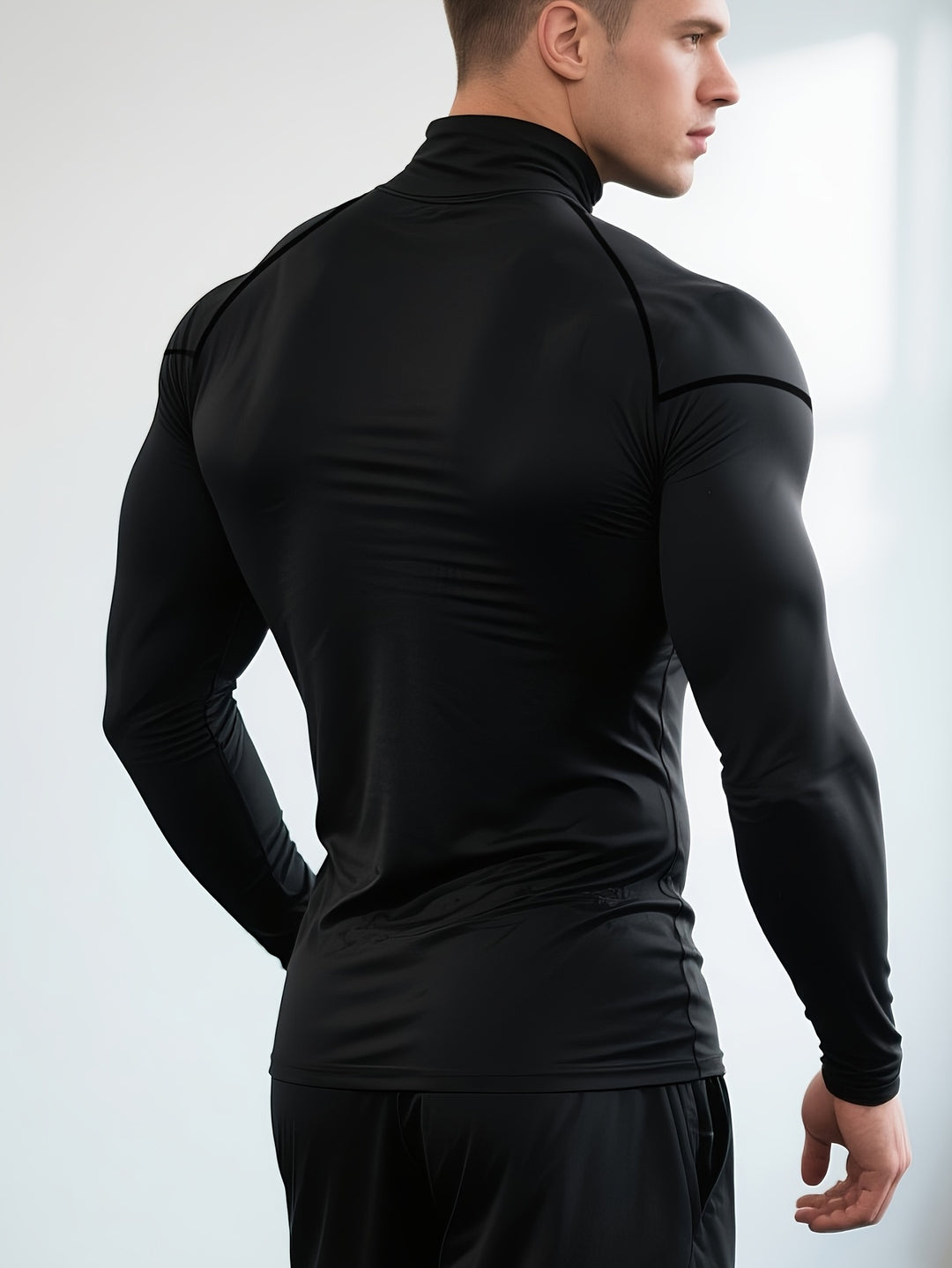 Herr T-shirt | Slimfit | Hög Krage | Sommar
