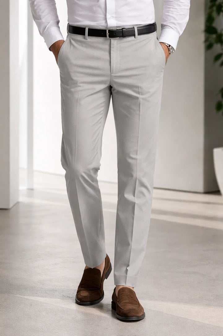 Herr Byxor | Slimfit | Hög Midja | Rak Passform | Sommar