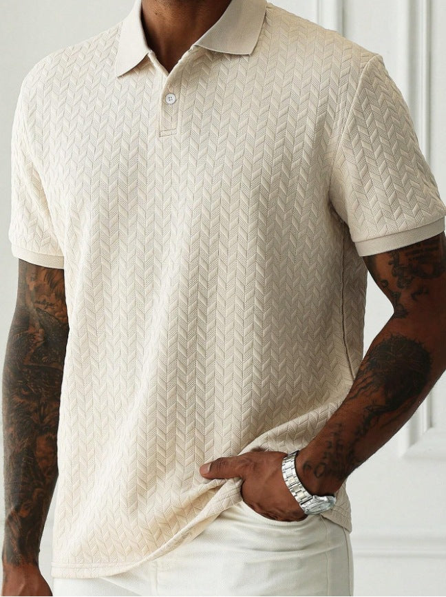 Herr Piké | Slimfit | Texturerad Design | Kort Ärm | Sommar