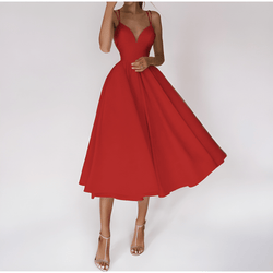 Festklänning Dam | Elegant V-Ringad Klänning | Formell Stil | Chic & Sofistikerad