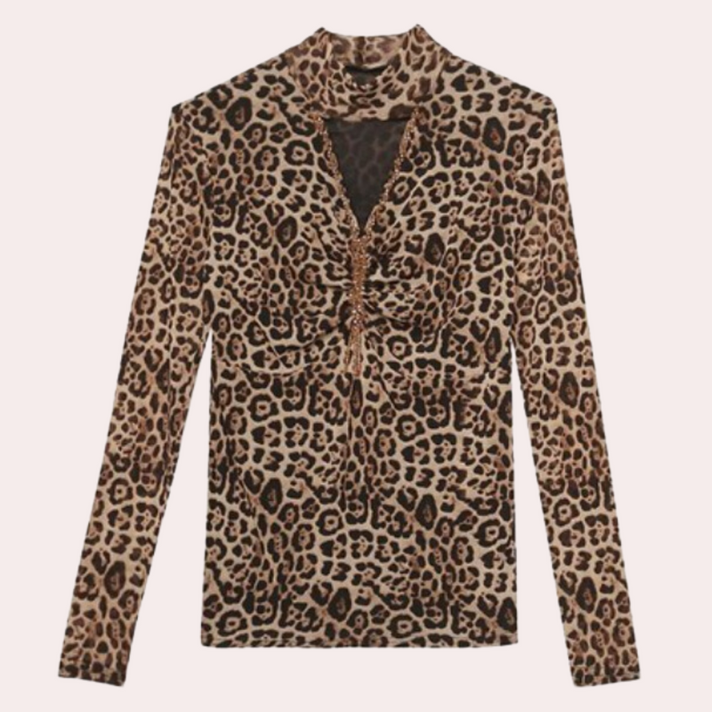 Topp för kvinnor | Leopardmönster | Elegant & djärv | Sofistikerad charm