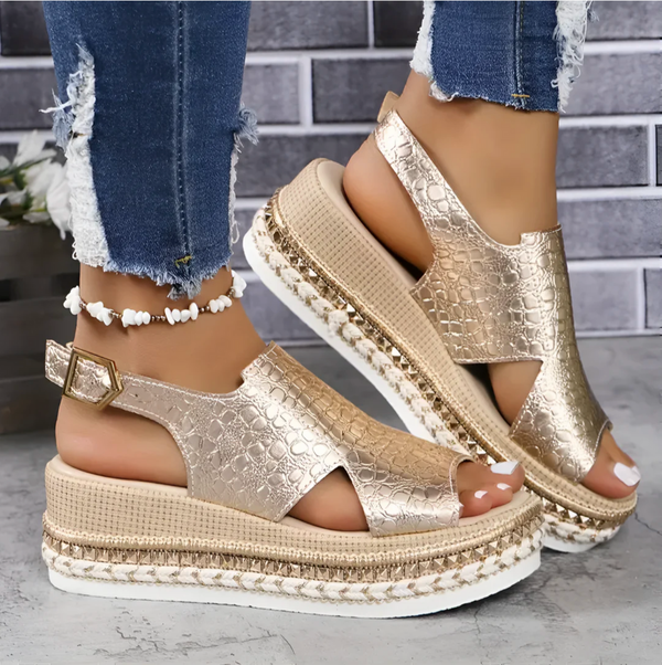Sandaler för Dam | Elegant & Mångsidig | Dämpad Komfort & Justerbar Passform
