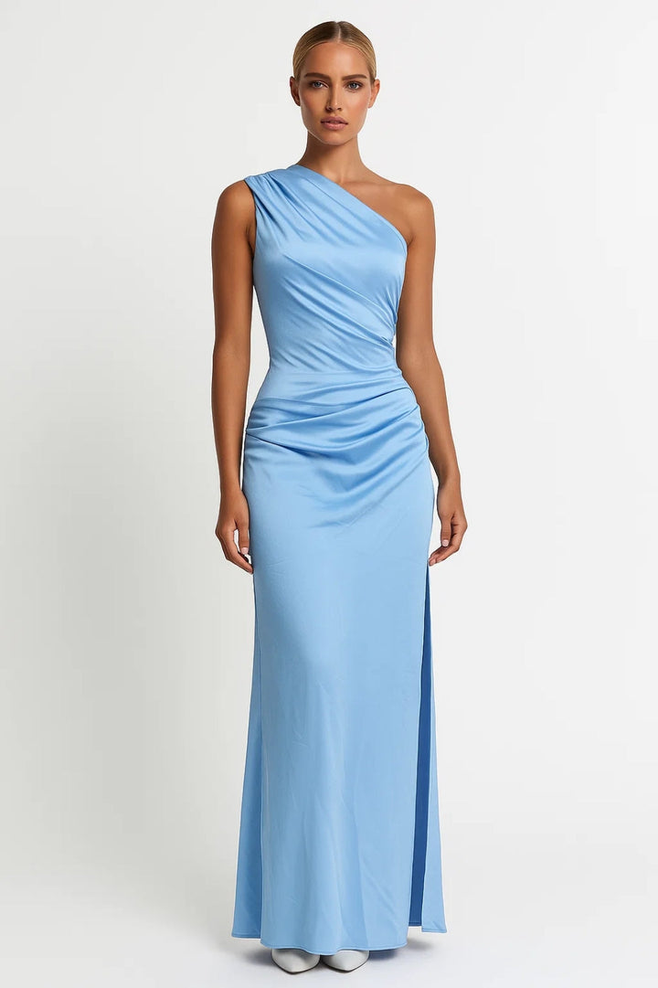 Dam Klänning | Elegant | Draperad Slits | Sommar