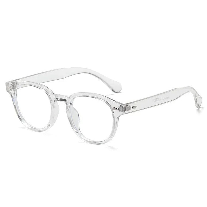 Herr Glasögon | Transparent båge | Minimalistisk look | Sommar