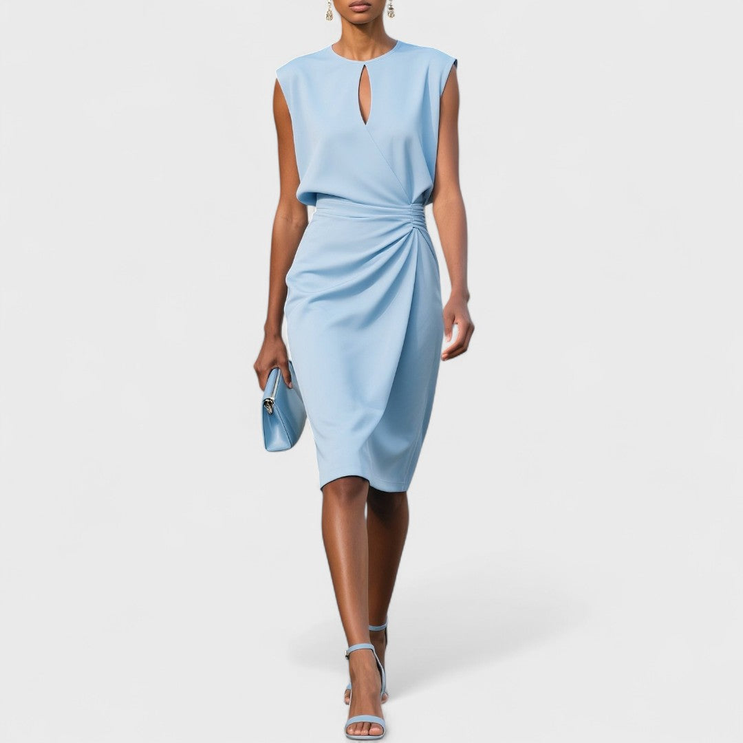 Dam Klänning | Draperad Midja | Knytdetalj | Sommar