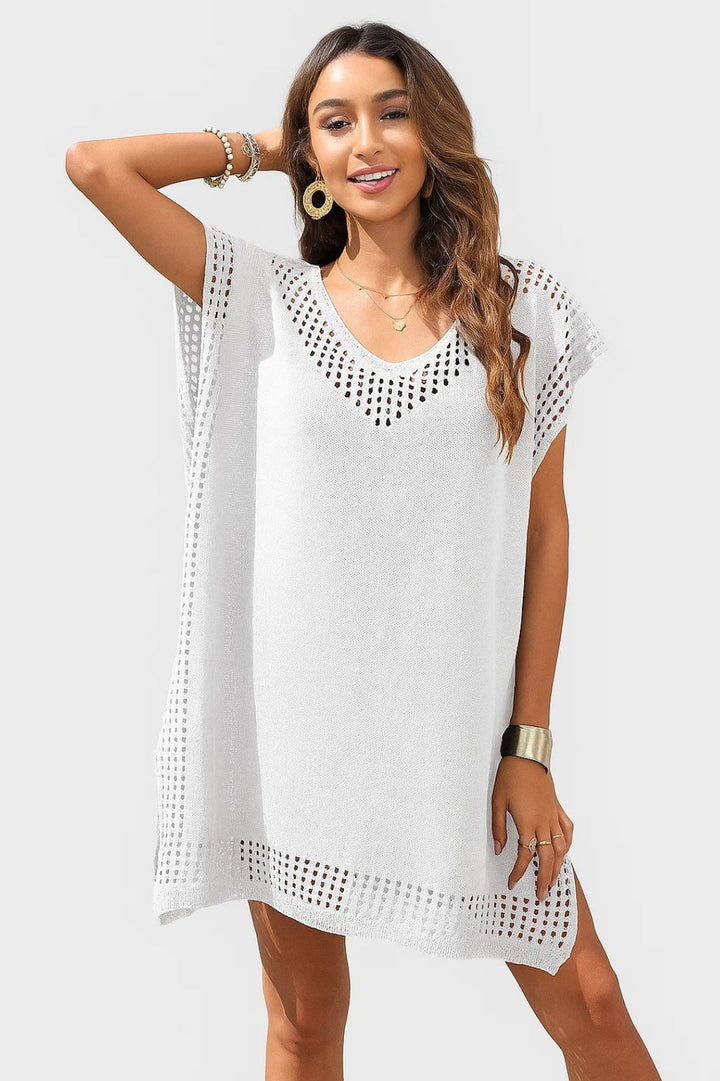 Dam Strandklänning | Oversized Bohemisk | Kort Ärm | Sommar