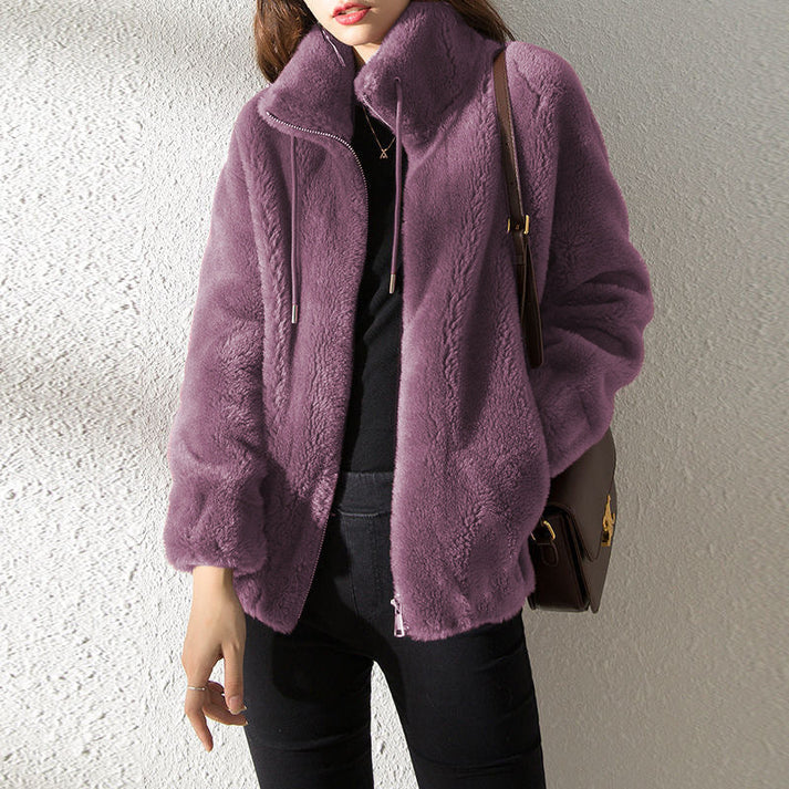 Damjacka | Elegant Värme | Lyxig Plush Look