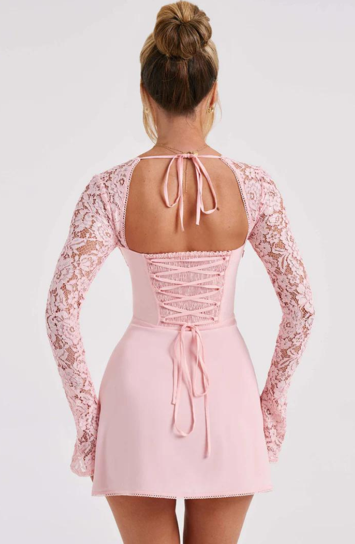 Dam Klänning | Elegant | Spetsärmar | Sommar