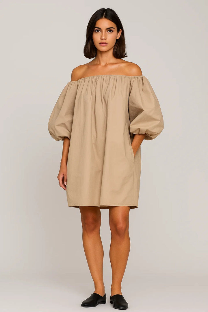 Dam Klänning | Oversized | Off Shoulder | Sommar