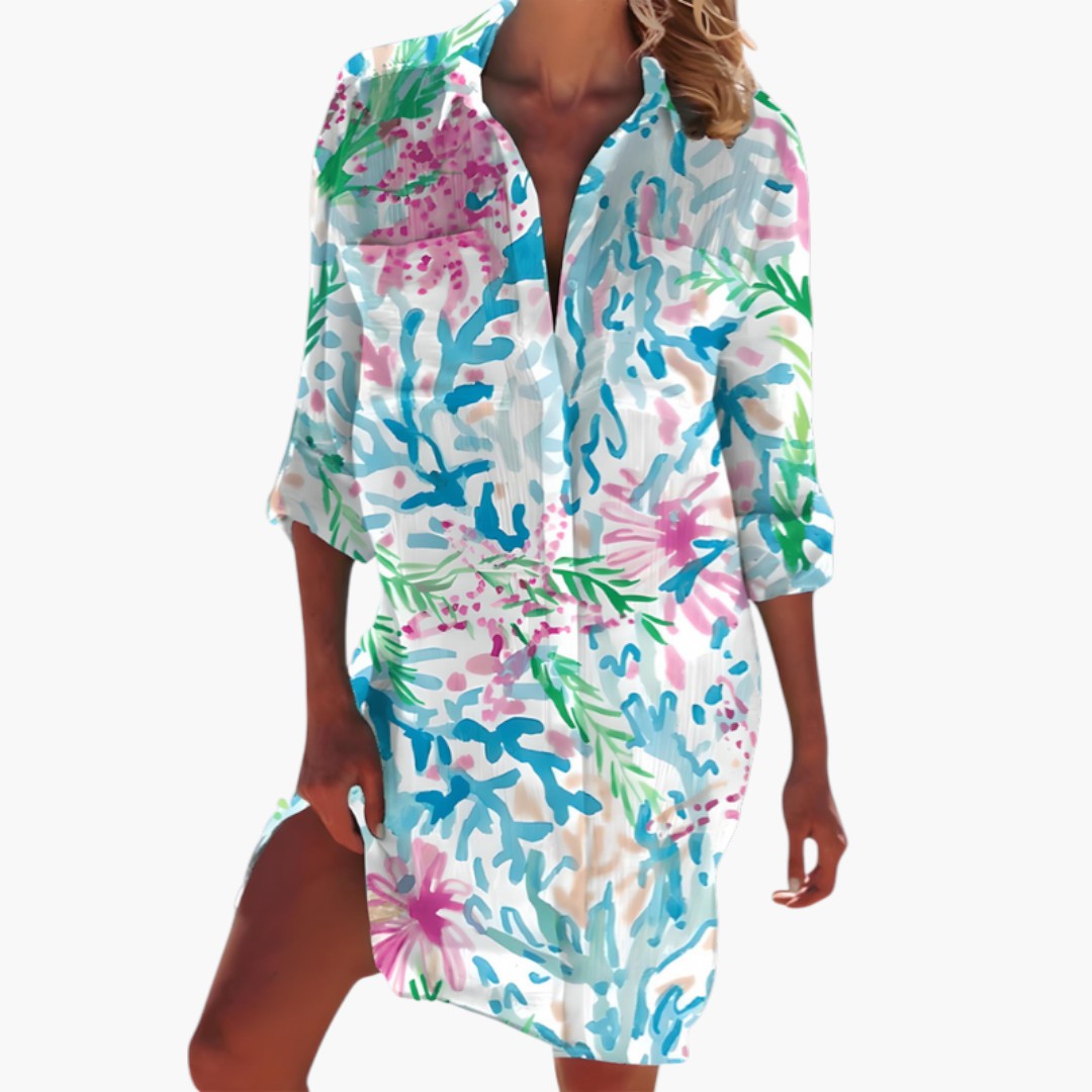 Dam Klänning | Oversized | Med Knappar | Sommar