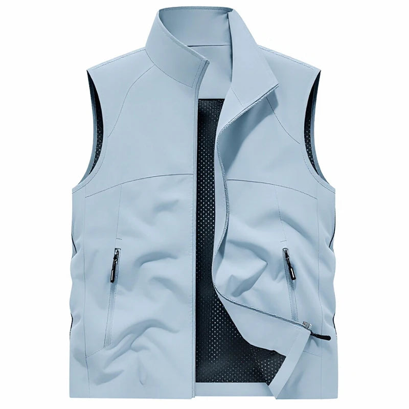 Herr Bodywarmer | Tapered | Lätt Struktur | Sommar